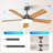 Ceiling Fans With Lights And Remote Control, 6 Speeds, Reversible Dc Motor, Quick-fit System, Dimmable Led For Bedroom Living Room Indoor Outdoor-717232233-717232238