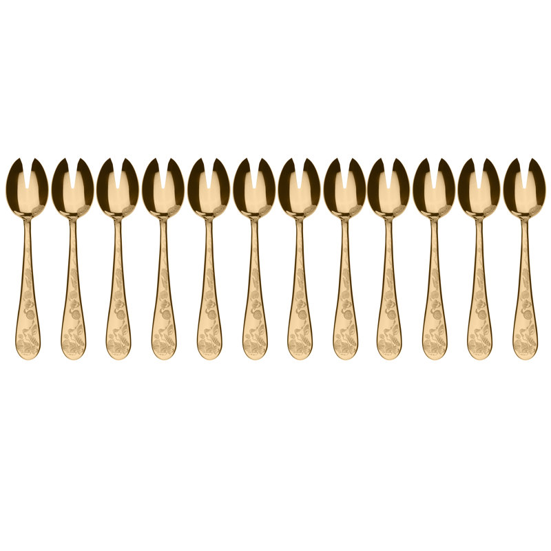 Venere Salad Servers, Gold