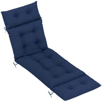 Coussin de chaise longue, coussin de chaise longue épais, bleu marine