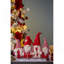 S / 4 - Décor de familles gnomes rouges 21,3 x 5,5 x 25,5 po