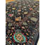 Tapis noir original en laine et coton noué à la main
