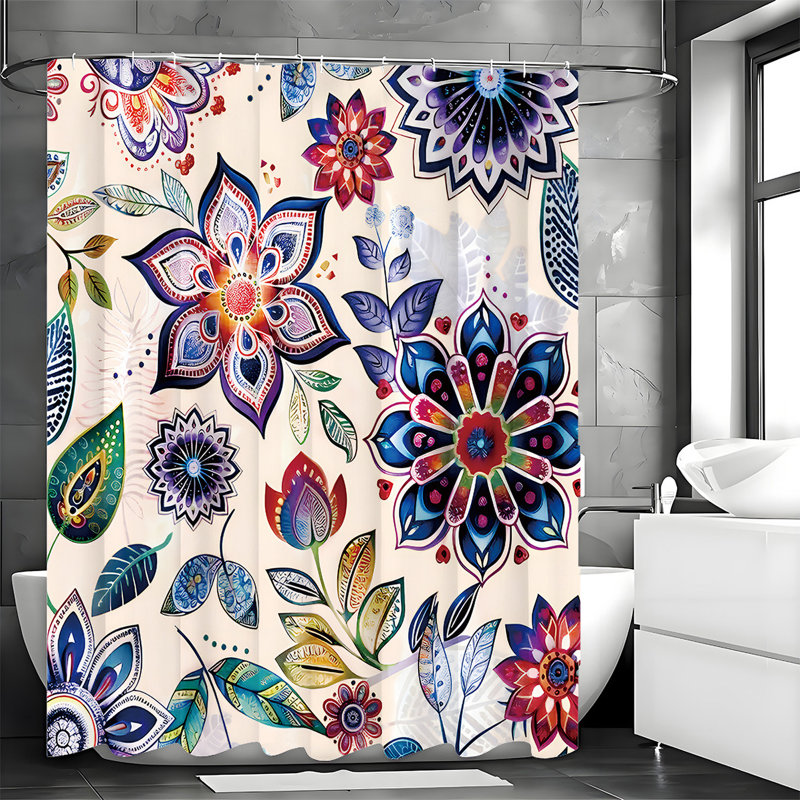 Rideaux de douche avec crochets inclus, 72"H x 72"W