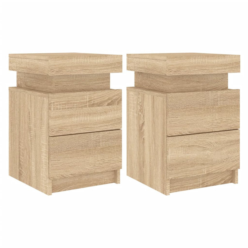 Steubenville 35cm W Manufactured Wood Bedside Table, Sonoma Oak