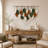 Large Macrame Wall Hanging with Handwoven Leaf Design, 39" x 29.5"