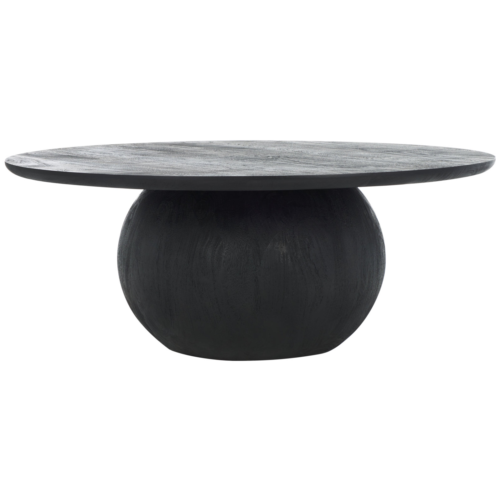 Iver Solid Wood Single Coffee Table, Black
