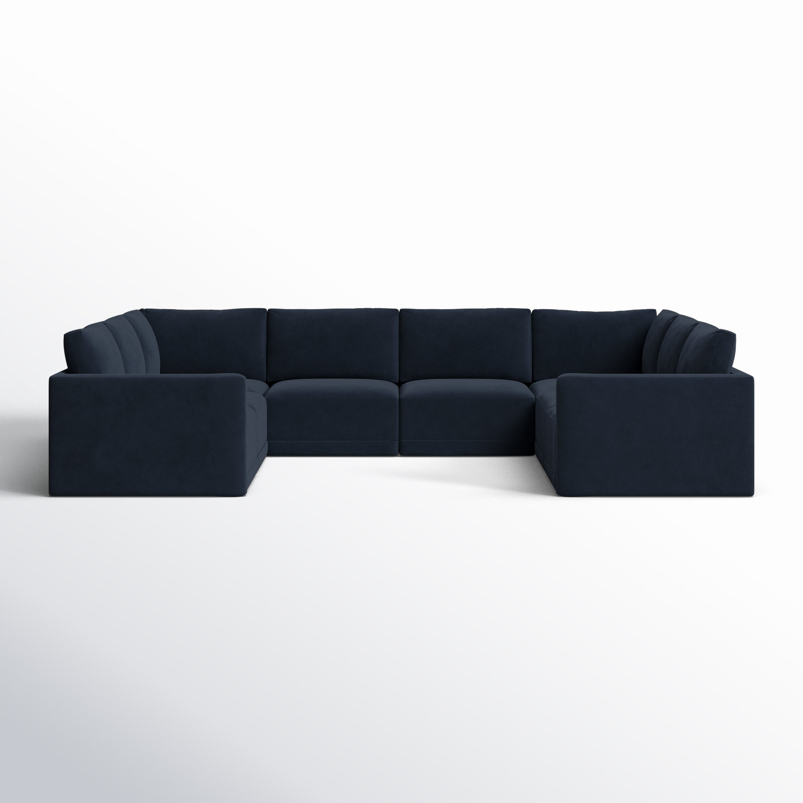 Deirdre Modular Upholstered U-Sectional, Navy