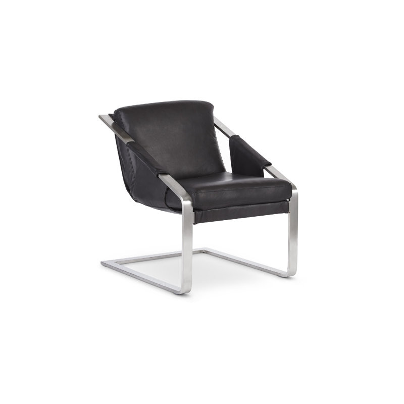 Armchair, Da Vinci Noche (Black), Steel