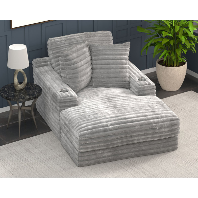 Chaise rembourrée Alcoa, Polyester gris