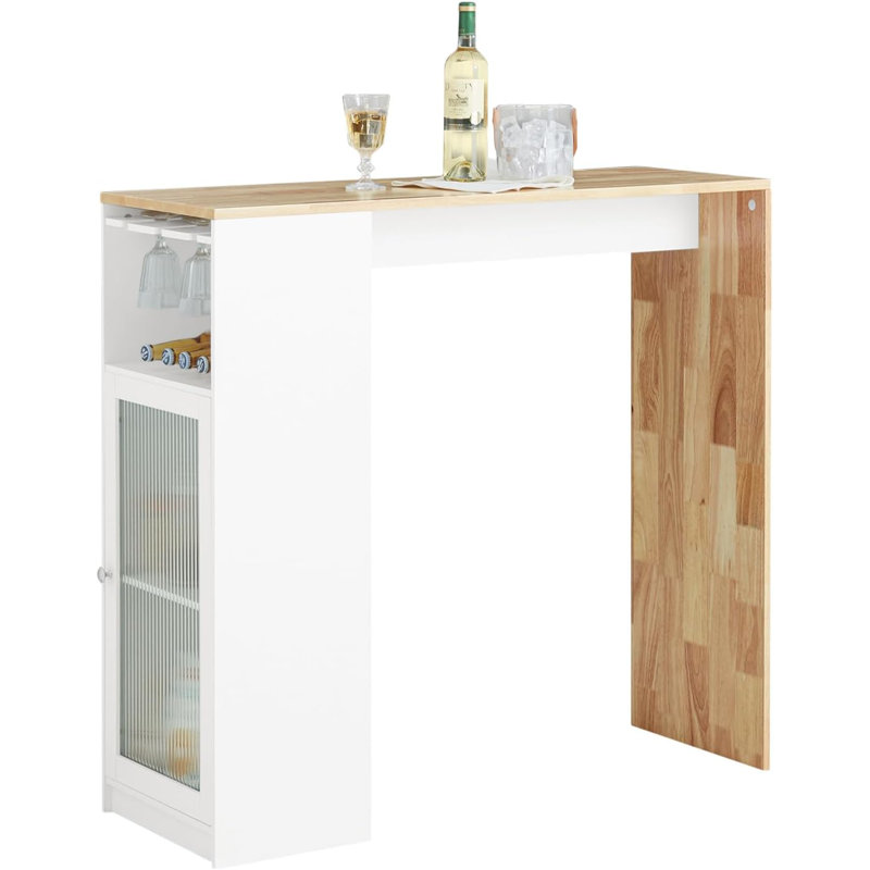 Aarilynn Mini Bar, White/Natural