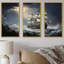 Bateau pirate à Stormy Seas I - Ensemble de décoration murale pirate-107750911-107750916