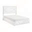 Grande tête de lit à DEL avec finition géométrique glamour à finition blanche pour chambre à coucher moderne