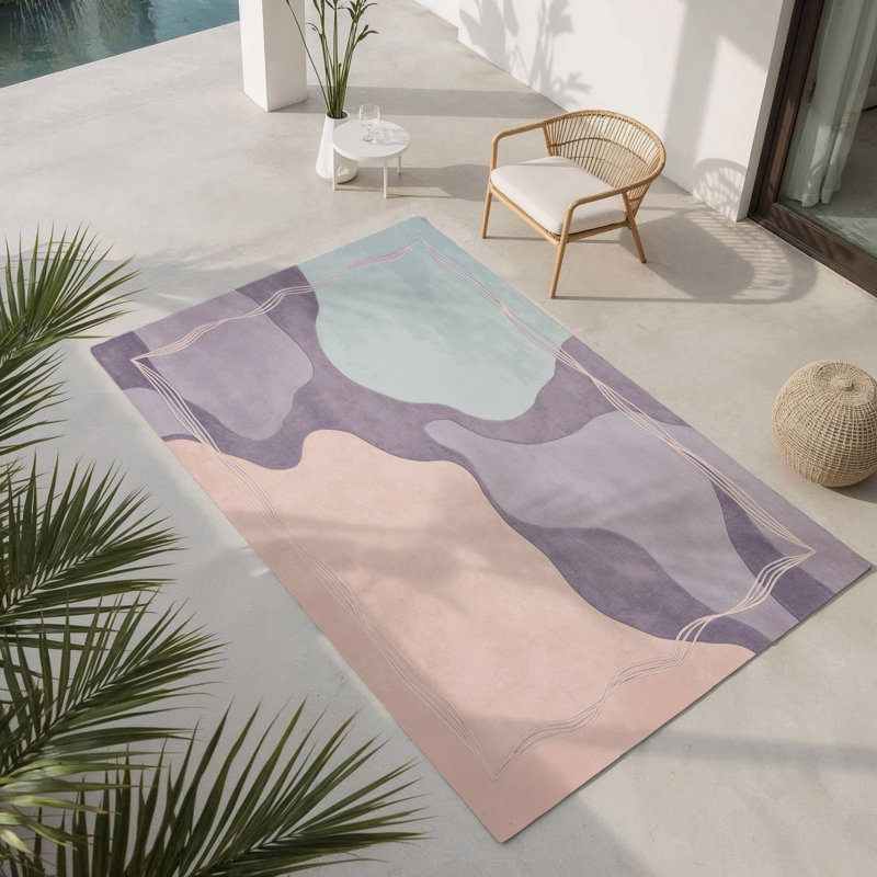 Tapis intérieur et extérieur Seafoam Glow, Rectangle 4pi x 6 pi