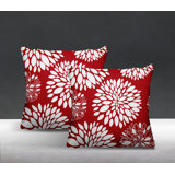 Floral Indoor/Outdoor Reversible Throw Pillow