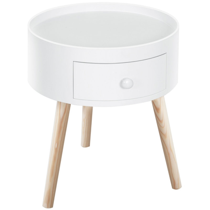 38cm W Engineered Wood Bedside Table