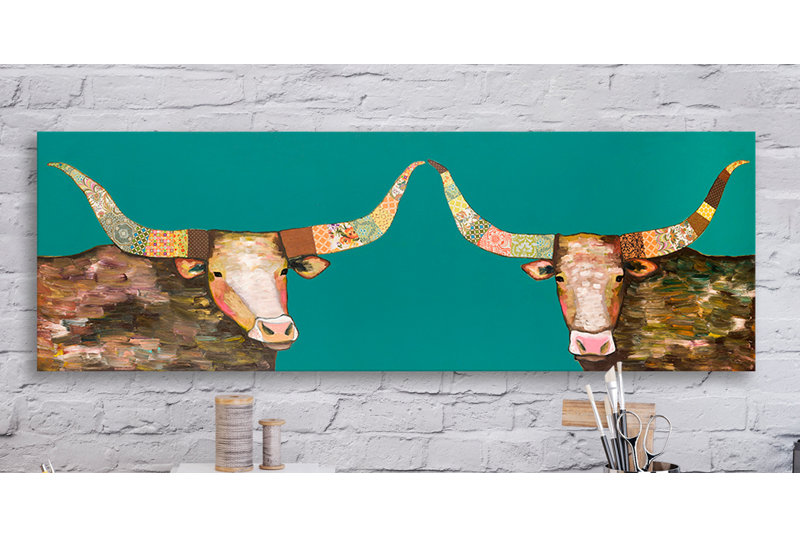 -impression sur toile Longhorns