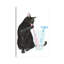 Black Cat Brushing Teeth by Alexey Dmitrievich Shmyrov - Wrapped Canvas Gallery-Wrapped Canvas Giclée-84548310