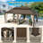 20' W x 12' D Hardtop Gazebo, Double Galvanized Steel Roof & Aluminum Frame for Hot Tub, Deck, Backyard-128908214-128908209