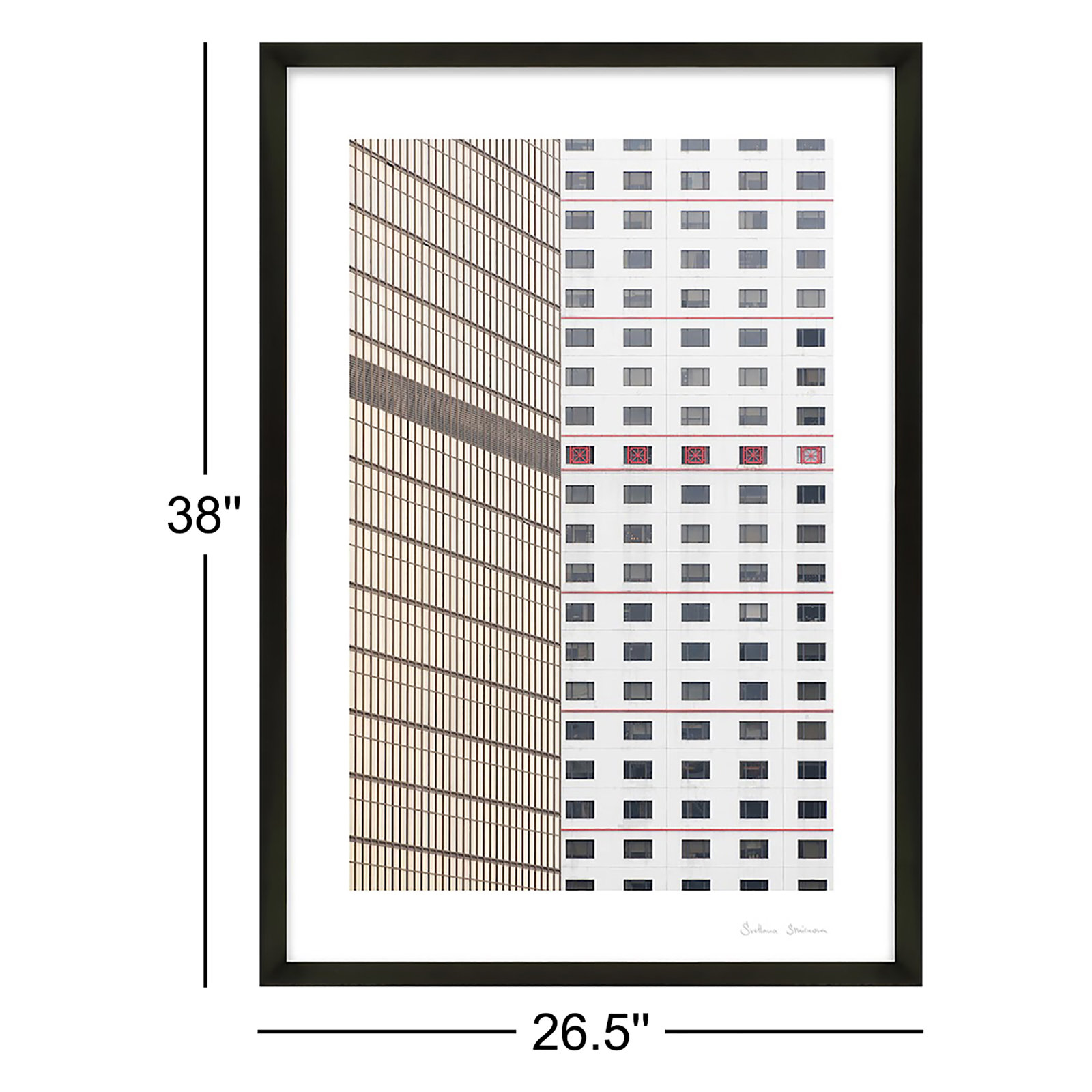 Loui Framed Photographic Print, Black, 38" H x 26.5" W x 1.25" D