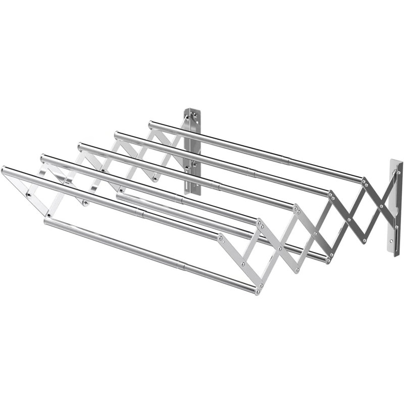 Foldable Drying Rack With Extendable Rods For Large Loads
