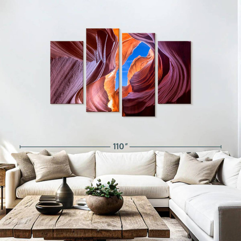 Alvord Iconic Antelope Canyon, H 48 po x l 75 po