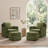 Swivel Glide Armchair Set With Matching Ottoman – Washable Slipcovers-1421107095
