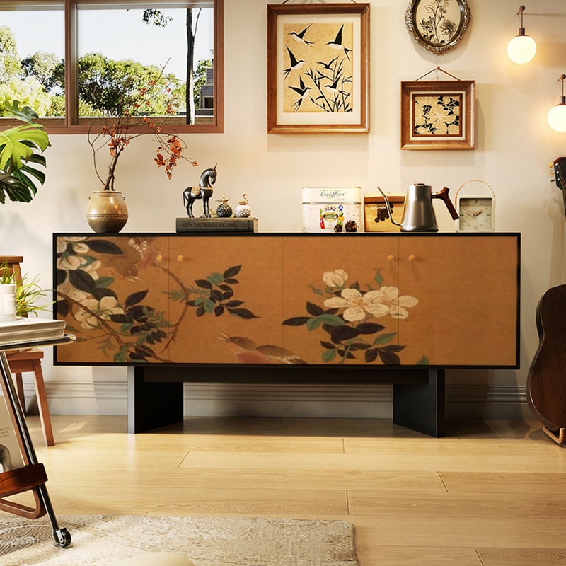 Buffet de style rétro et minimaliste, Noir