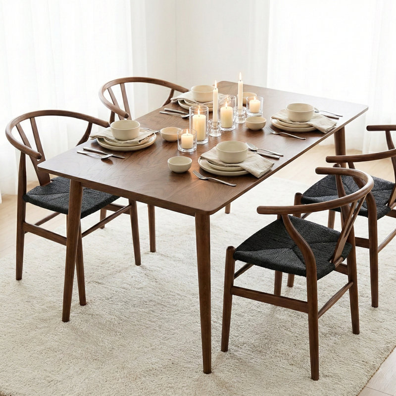 Gather Rectangle Wooden Dining Table - 140cm, Walnut