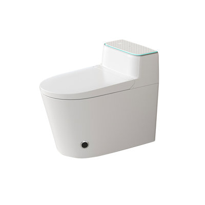 12" Rough-In 17.52"Seat Height Fully Automatic Flap Smart Toilet with No Water Pressure Limitation, Equipped with Manual Mechanical Flush Option