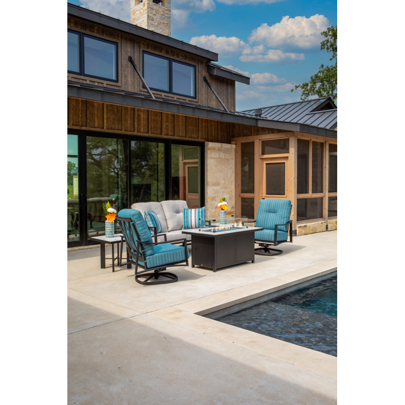 Avana Outdoor Rocker Chair, Graphite, Alcazar Redwood