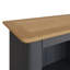 Daris 3 Tier Low Bookcase Shelving Unit. Solid Oak Top. Fully Assembled-1327844136