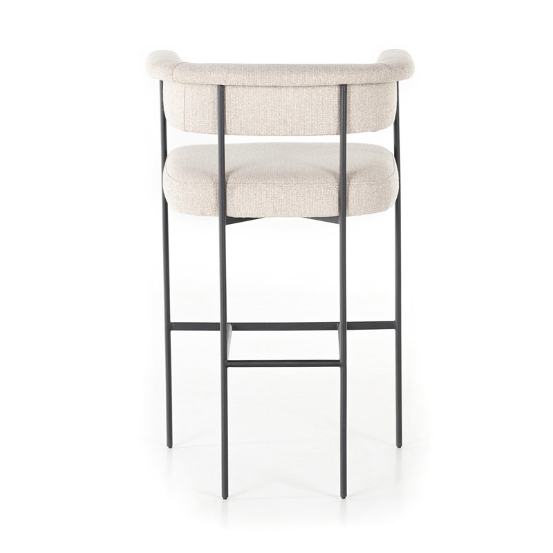 Grayson Counter and Bar Stool, Light Camel Polyester, Solid, Bar Stool (30.5" Seat Height)