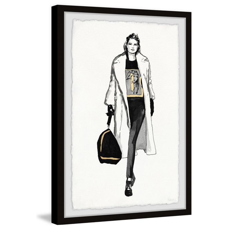 White Coat by Parvez Taj - Single Picture Frame Painting, 45cm H x 38cm W