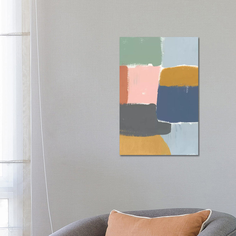 Muted Colour Block I by Jennifer Goldberger - Wrapped Canvas Print, 66.04cm H x 45.72cm W x 1.905cm D