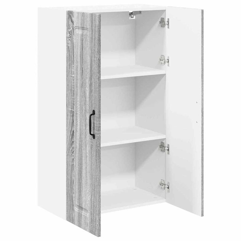 Vidaxl Kitchen Wall Cabinet With Shelf Sonoma Oak 80 X 31 X 100 Cm, Grey Sonoma, 100cm H x 60cm W x 31cm D