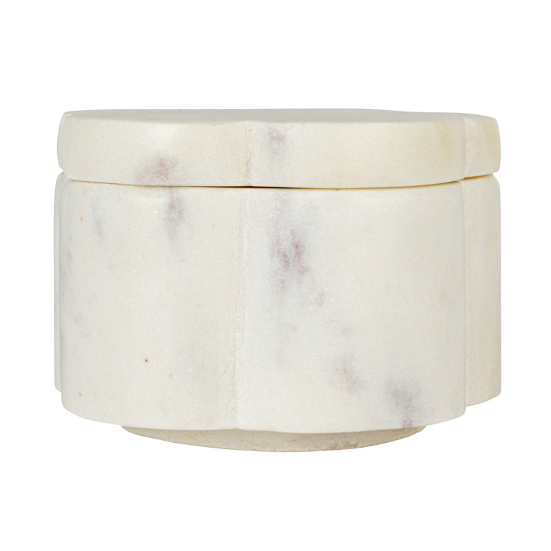 Elegant Marble Pinch Pot With Lid