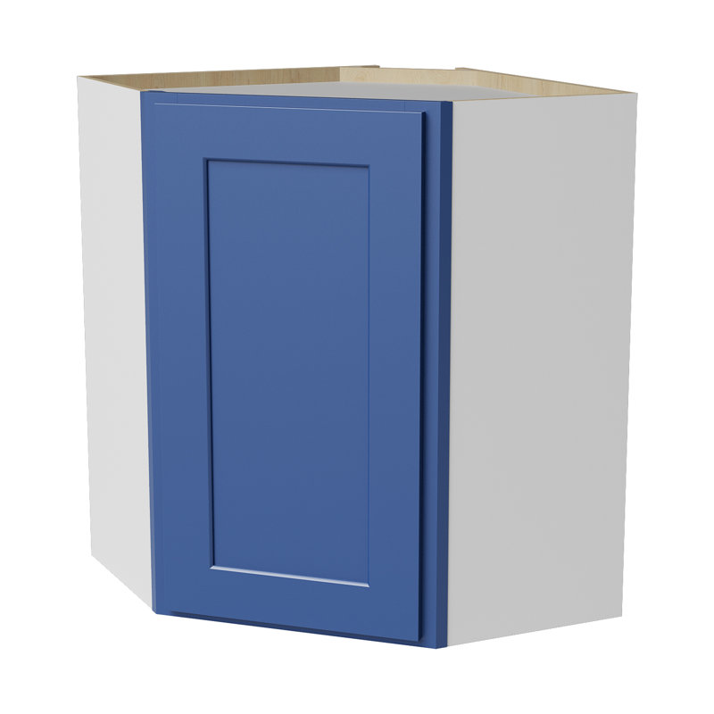 Armoire murale diagonale, Blue Shaker, L 24 po x H 30 po x P 12 po