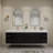 83.4" Wall-Mounted Double Bathroom Vanity Set-70381374