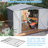 Outdoor Storage Shed, Utility Metal Tool Storage With Lockable Doors And Updated Frame Structure, Large Metal Garden Shed For Backyard, Patio Lawn-113767370-113767375