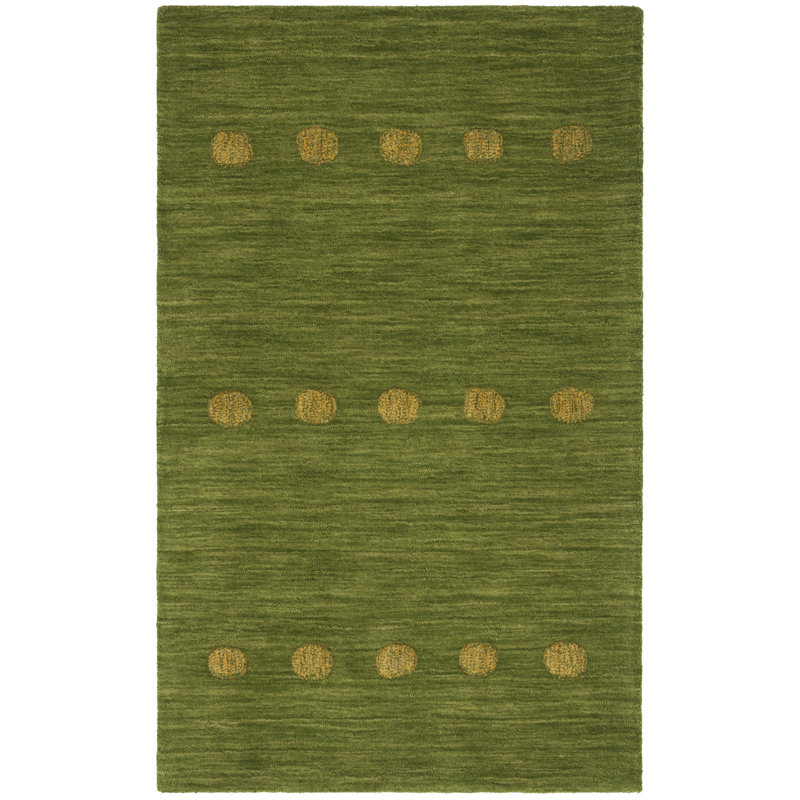 Pixley Hand Loomed Wool Polka Dots Rug, Rectangle 3' x 5'