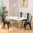 Aryah Stacking Parsons Dining Chair in Black, 330 lbs Weight Capacity