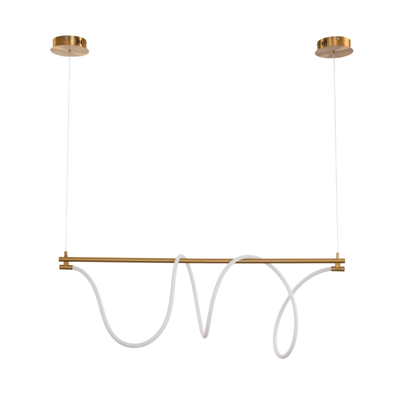 Shloma LED Modern Linear Chandelier, Gold