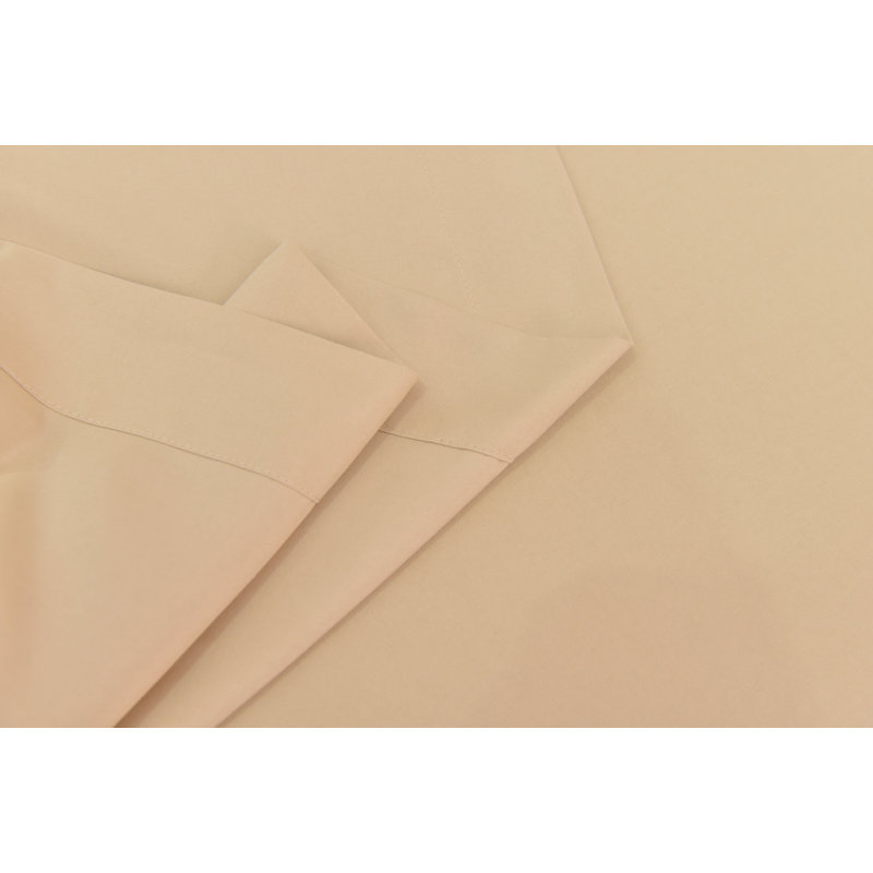 Taie d'oreiller en rayonne 1800 fils, Taie d'oreiller taille très grand, Beige