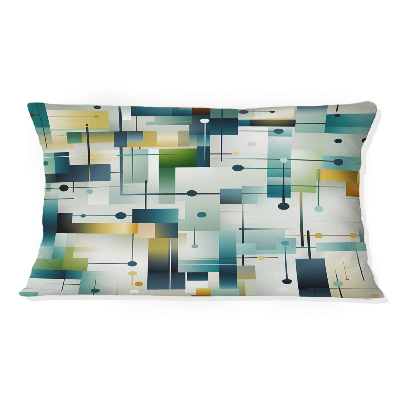 Coussin Green Green Cubic Oasis - imprimé géométrique
