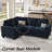 Shavera Velvet Armless Chair, Corner Seat Module For Modular Sectional Corner Sofa-1658318649