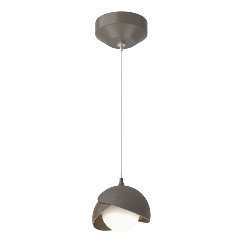 Brooklyn 1 - Light Single Globe Pendant, Dark Smoke, Bronze