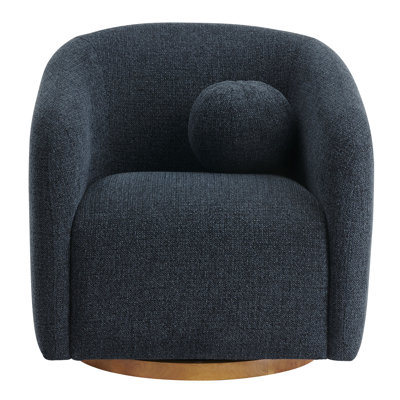 Holland Swivel Chenille Fabric Armchair 