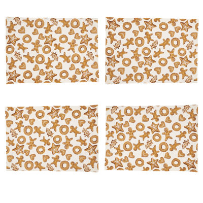 Gingerbread Design Placemats (Set of 4)