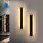 Carson-Minimalist Black Metal Rectangular Wall Light – Sturdy Design with Built-in LED