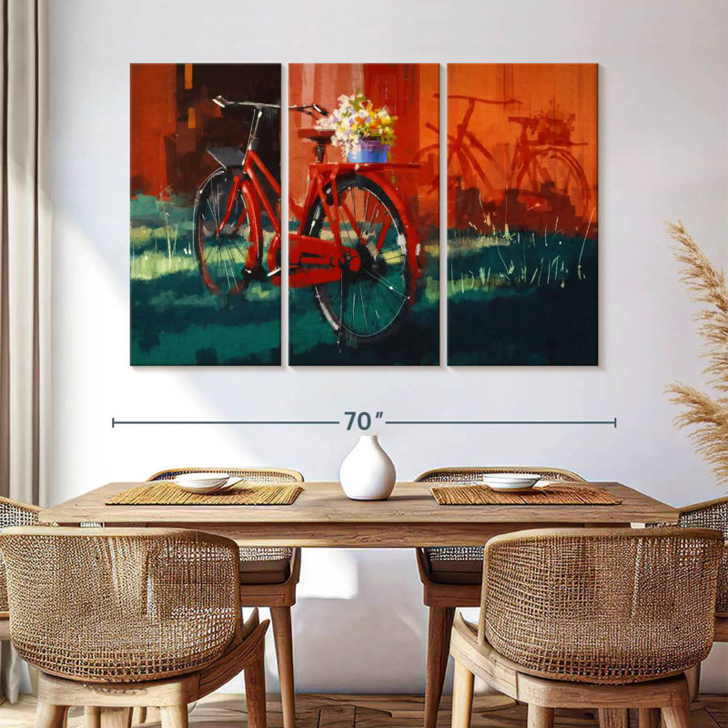 Vélo rouge Mehar, H 42 po x l 65 po