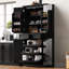 Garde-manger autoportant avec 3 organisateurs d'armoire coulissants, 6 tablettes de porte et 2 tiroirs-129888949